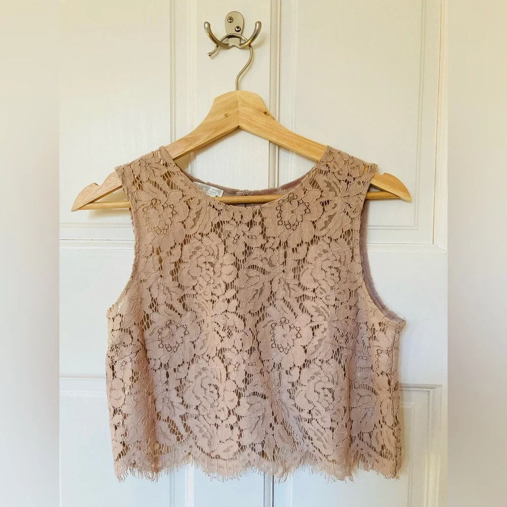 Jenny Yoo / BHLDN lilac lace shell crop top - Picture 2 of 4